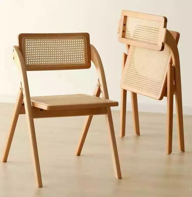 Chaise vintage bois et cannage Truffle