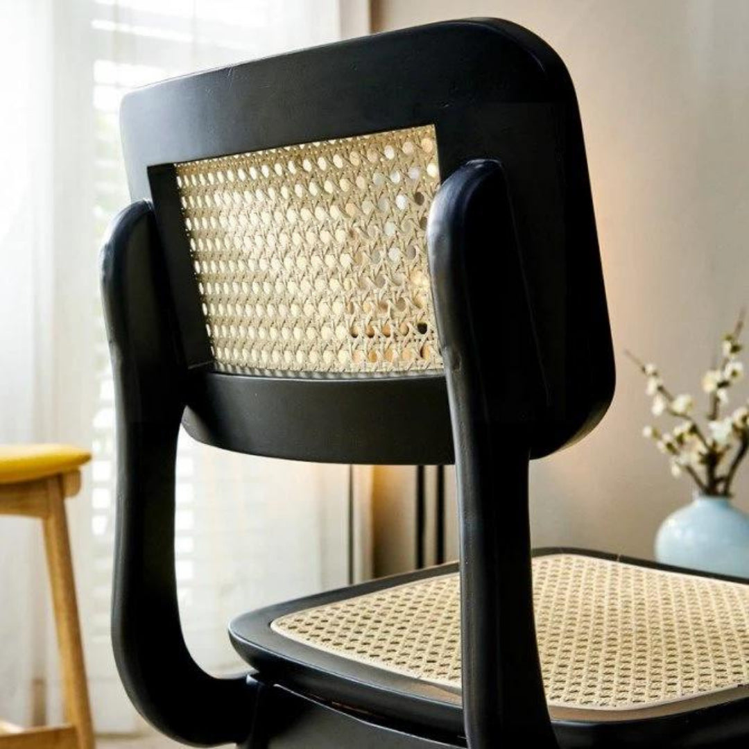 Chaise de bar en cannage Jenny