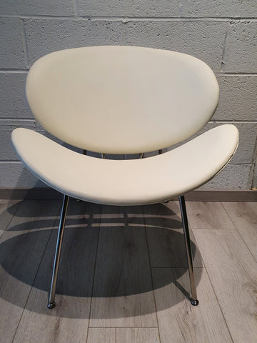 Orange Slice chair white leather - Outlet