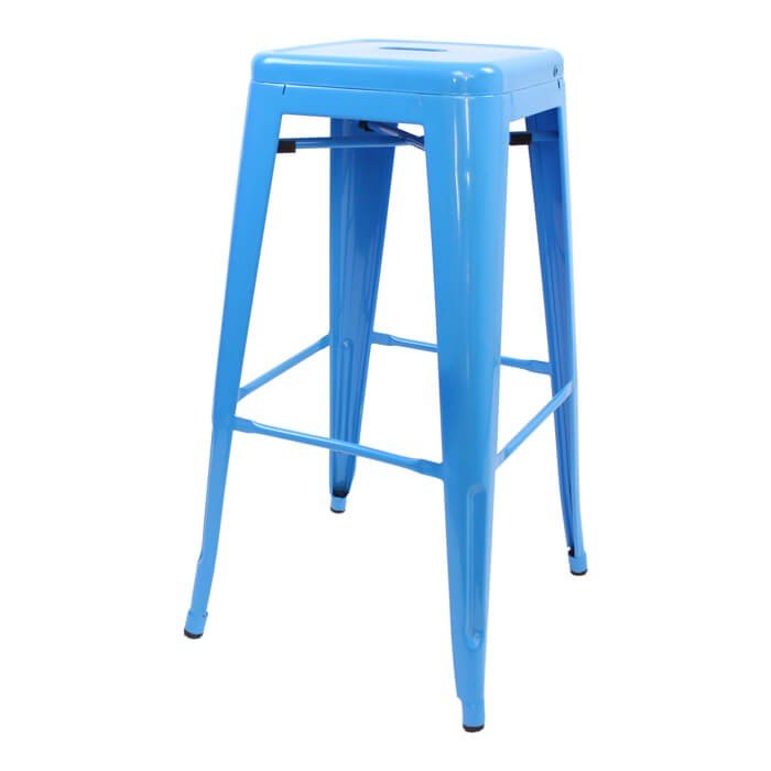 Lot de 4 Tabourets LIX bleu clair sans dossier - OUTLET
