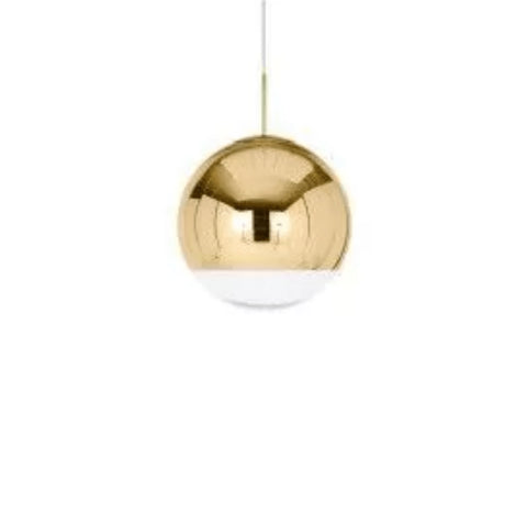 Mirror pendant lamp in gold - Outlet