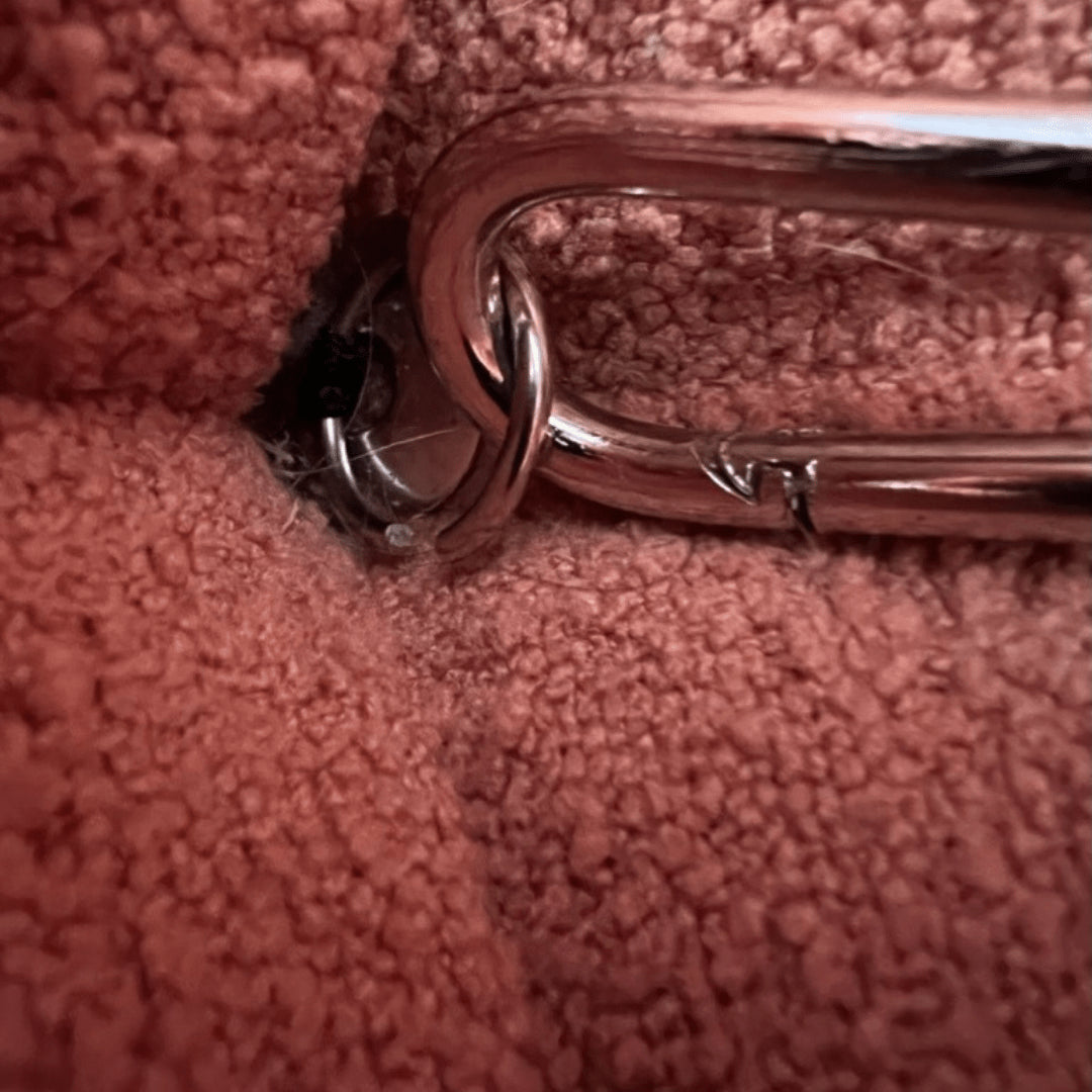 Camelia footrest Pink curly wool - Outlet