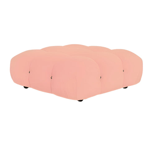 Camelia footrest Pink curly wool - Outlet