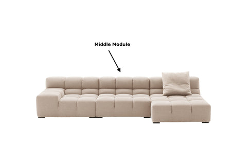 1-seater Tully module Beige fabric - Outlet