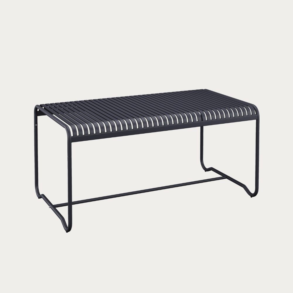BLACK Modern 180cm metal garden table Banco