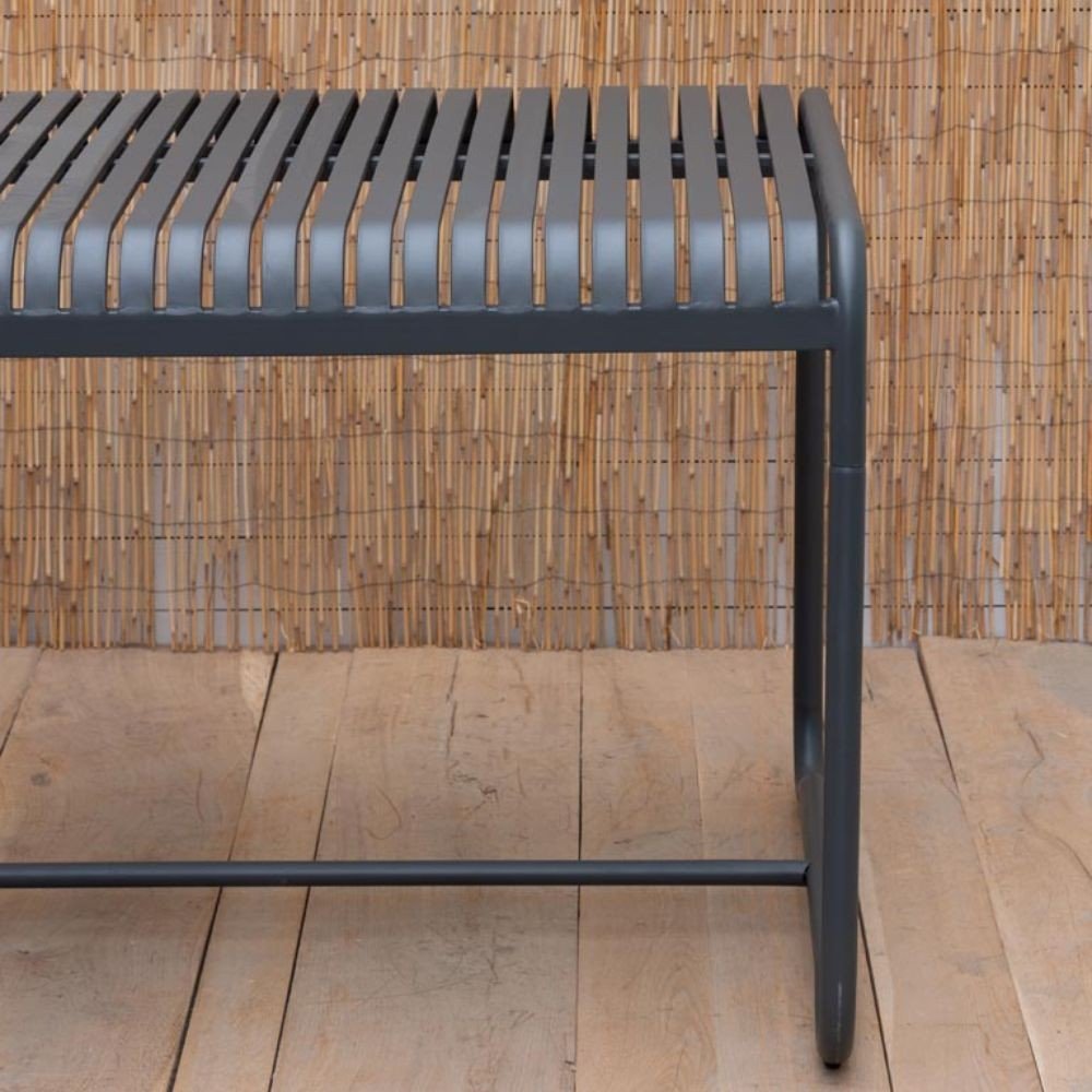 BLACK Modern 180cm metal garden table Banco