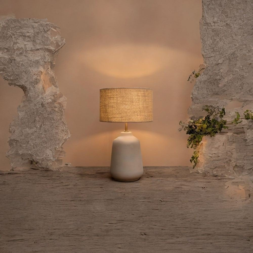 Beige Jute Table Lamp
