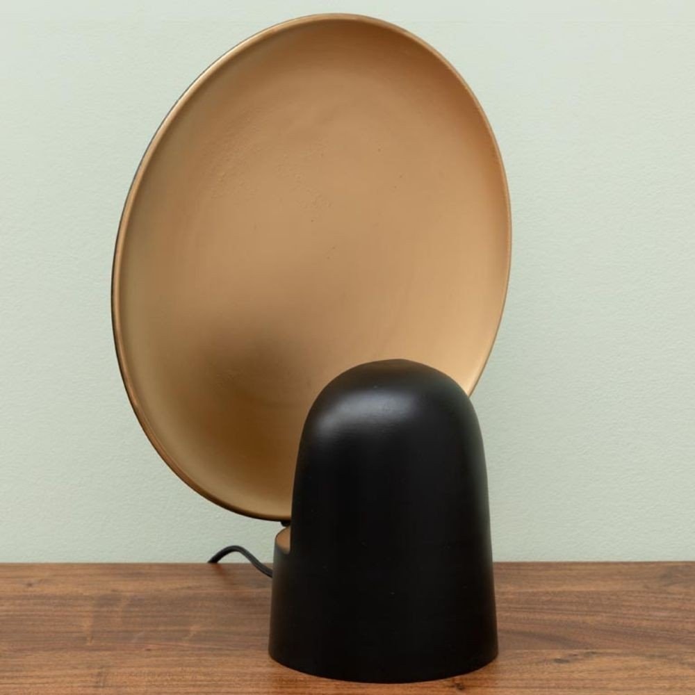 Black and Gold Modern Bedroom Lamp