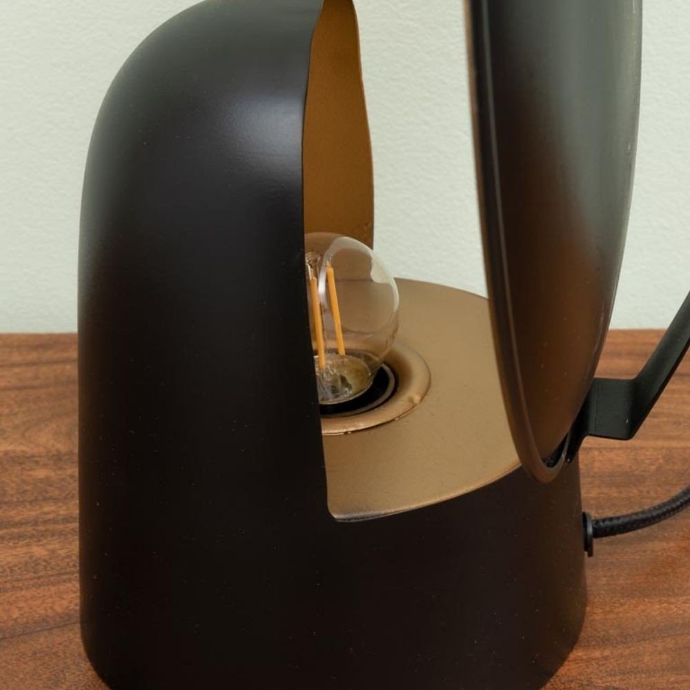 Black and Gold Modern Bedroom Lamp