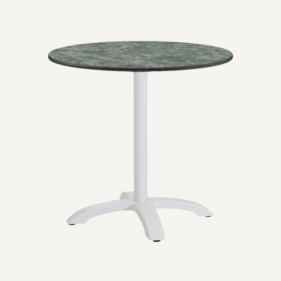Four-legged aluminum table base Clarty