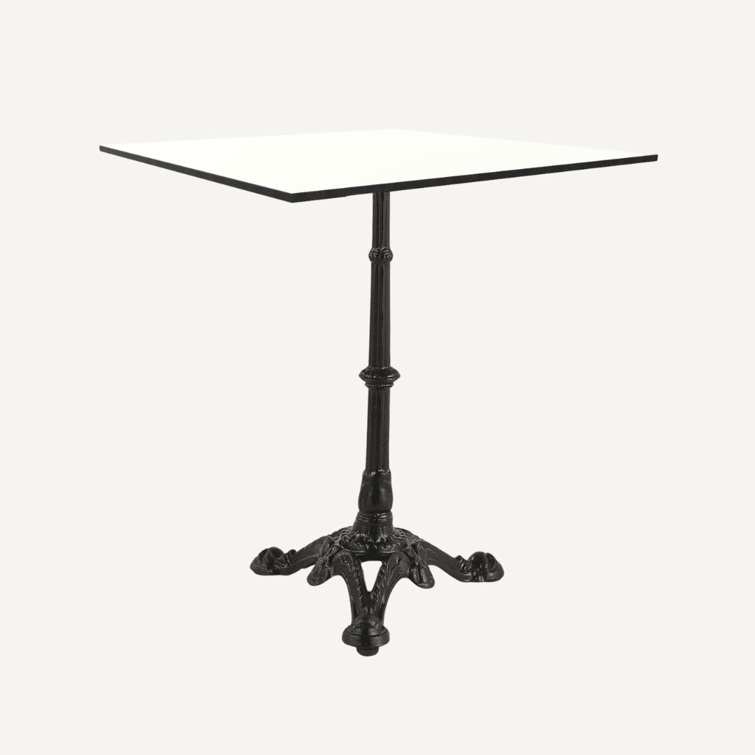Square bar table in cast iron and HPL Irona