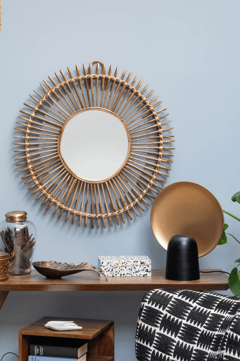 Black and Gold Modern Bedroom Lamp