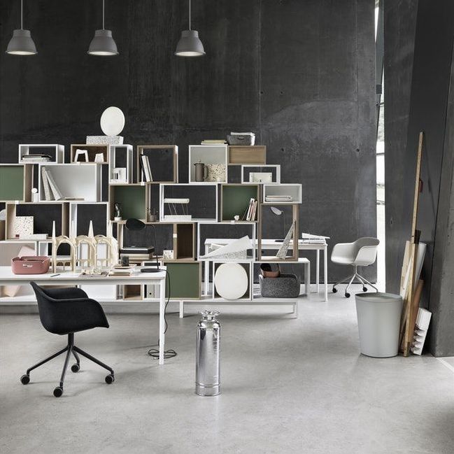Fauteuil Fiber Muuto avec roulettes