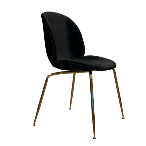 Bella Black velvet chair - Outlet