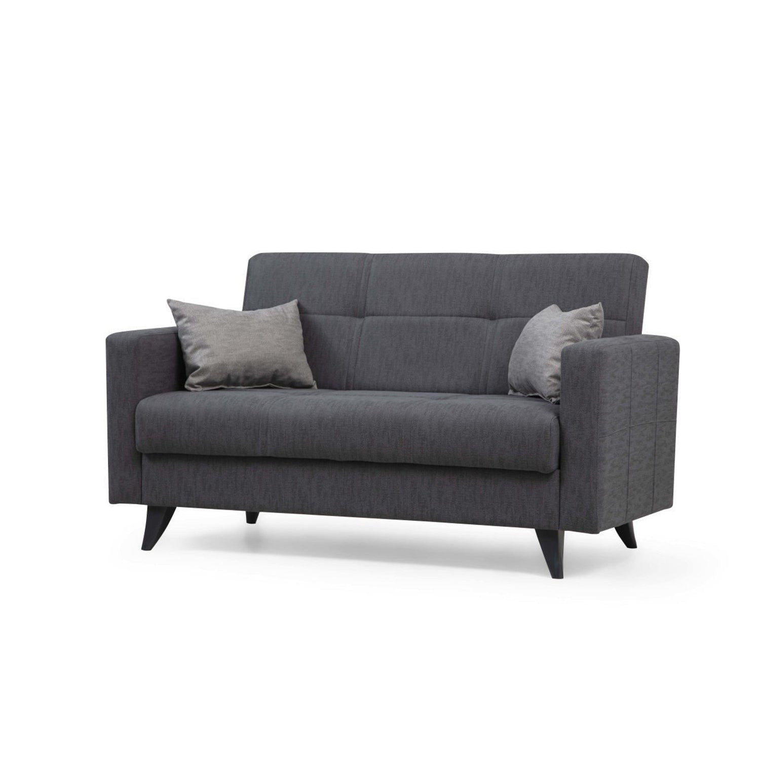Polya Dark grey Two-Seater Sofa Bed
