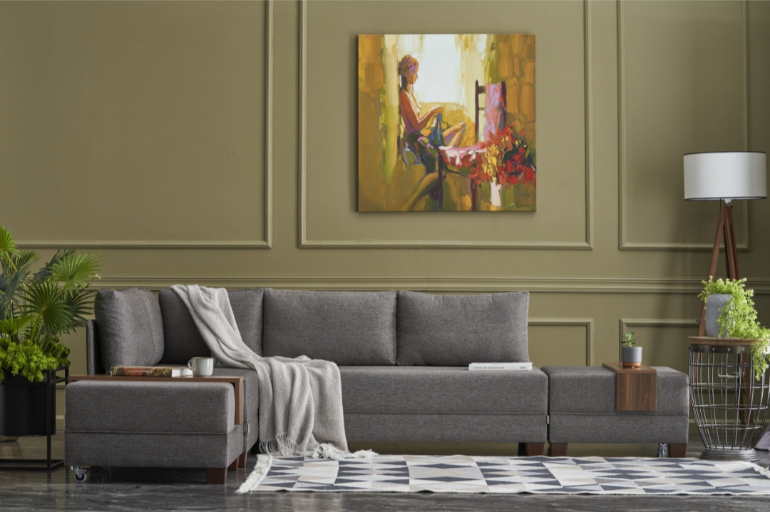 Fly – Brown L Shaped Corner Sofa Bed | Modular Sectional