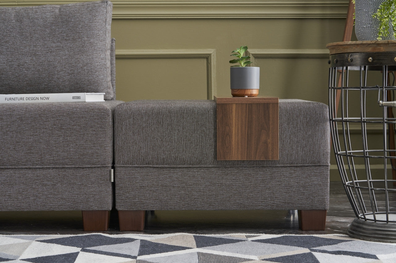 Fly – Brown L Shaped Corner Sofa Bed | Modular Sectional