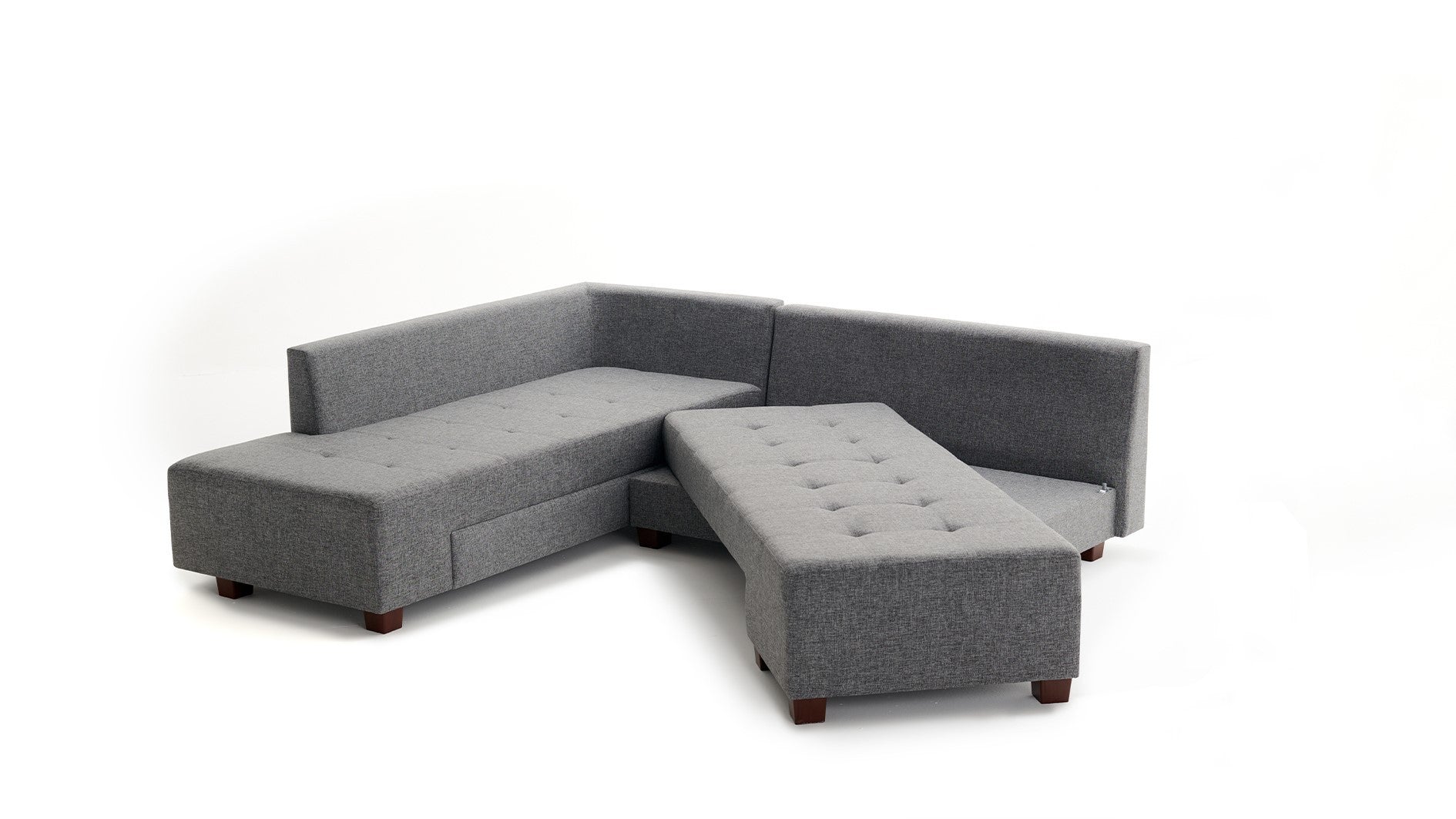 Manama – Grey L Shaped Corner Sofa Bed | Modular Sectional