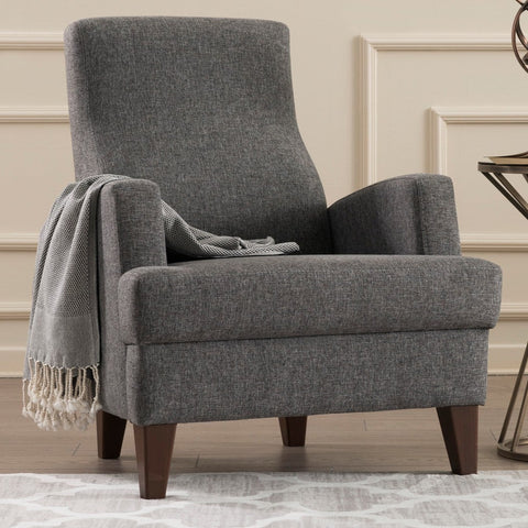 Kana Bergere | Dark Grey Wing Chair – Designer Lounge Armchair