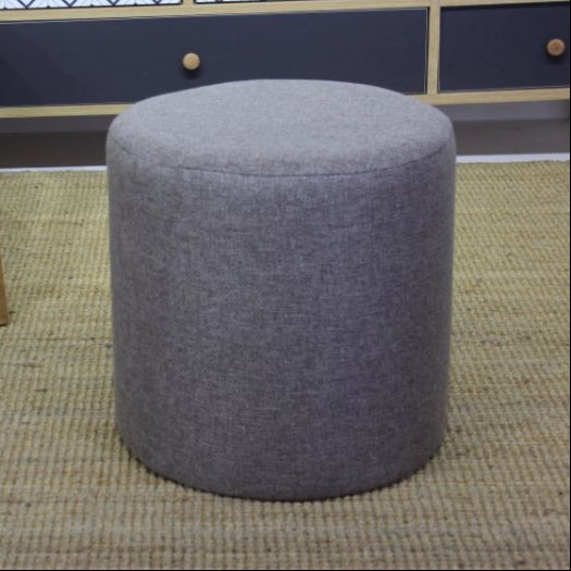 Silindir Puf  | Anthracite Pouffe – Modern Upholstered Ottoman