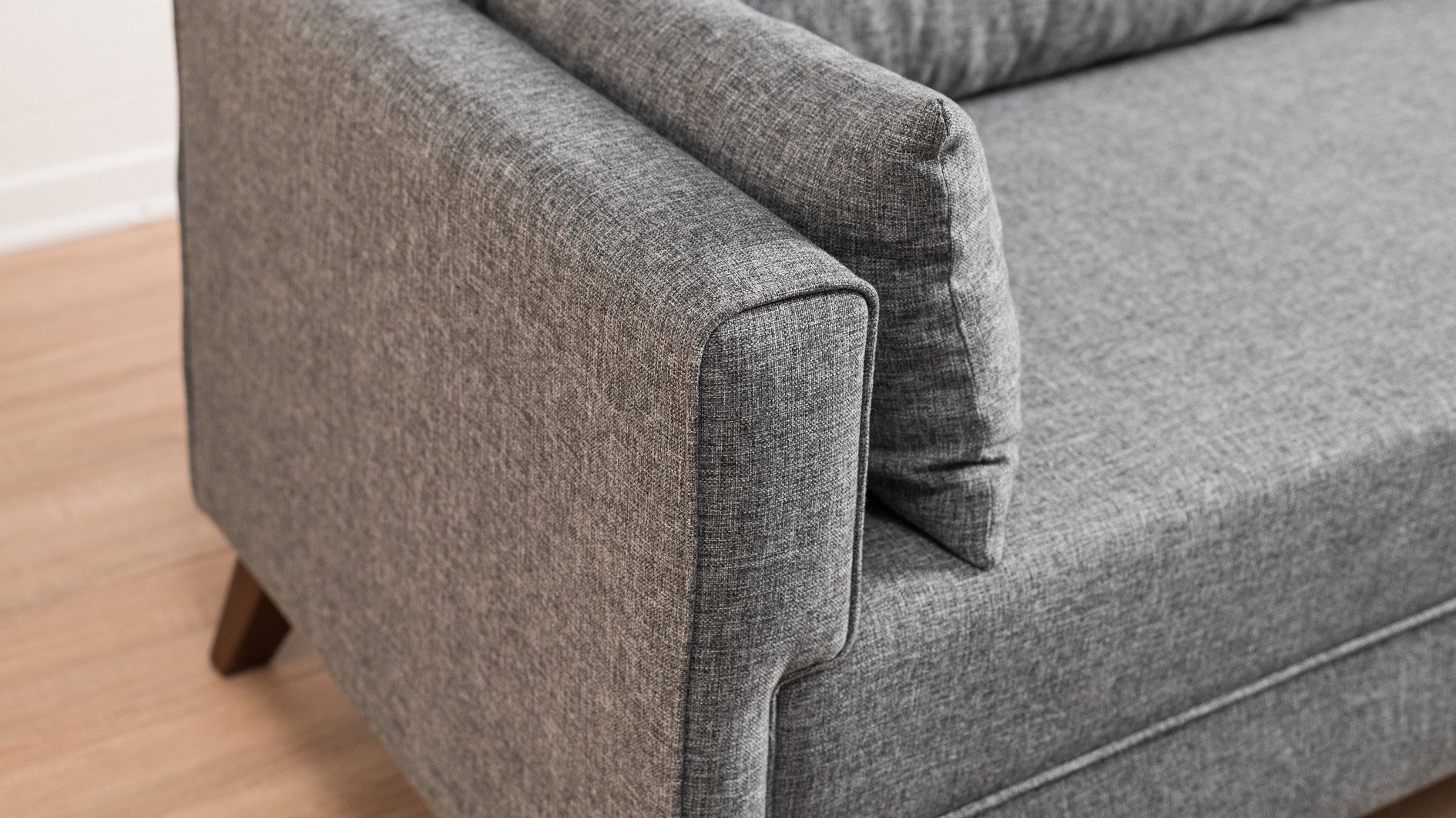 Bella  3 Seater Sofa grey fabric | Comfortable 3 persons couch