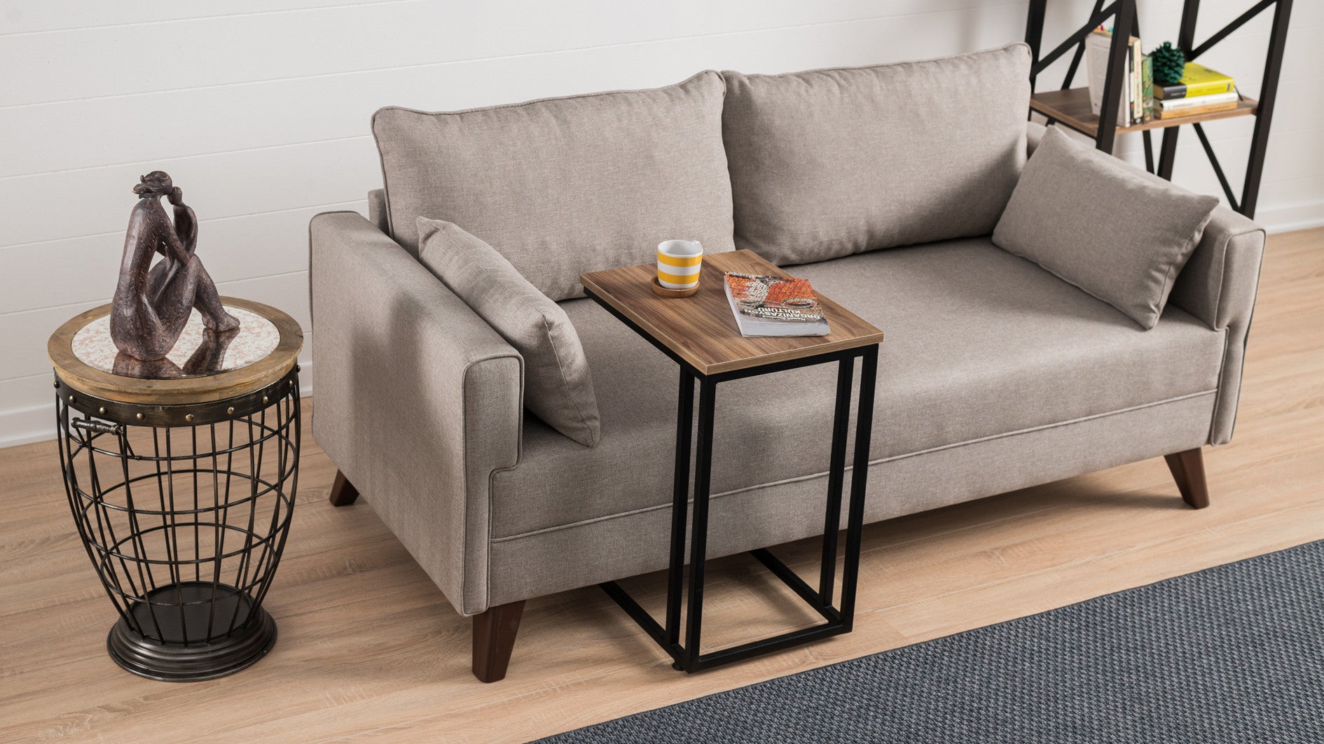 Bella – Cream 2 Seater Sofa | Compact Modern Couch for Two