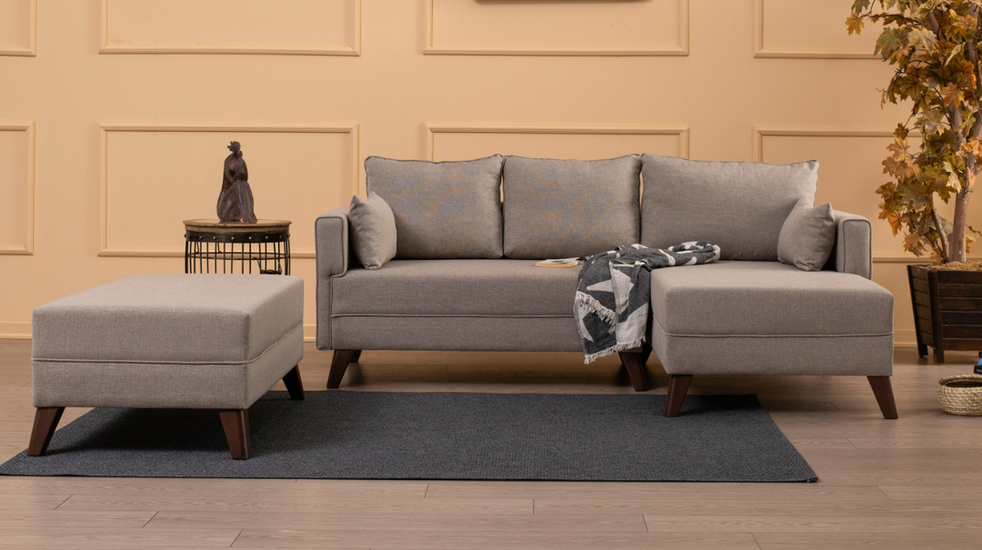 Bella – Cream L Shaped Corner Sofa Bed | Modular Sectional