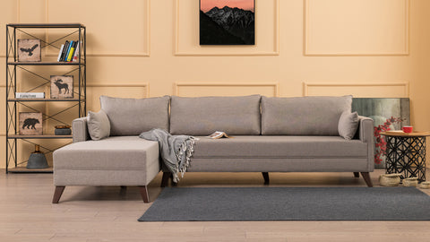 Bella – Cream L Shape Corner Sofa | Designer Sectional for Living Room