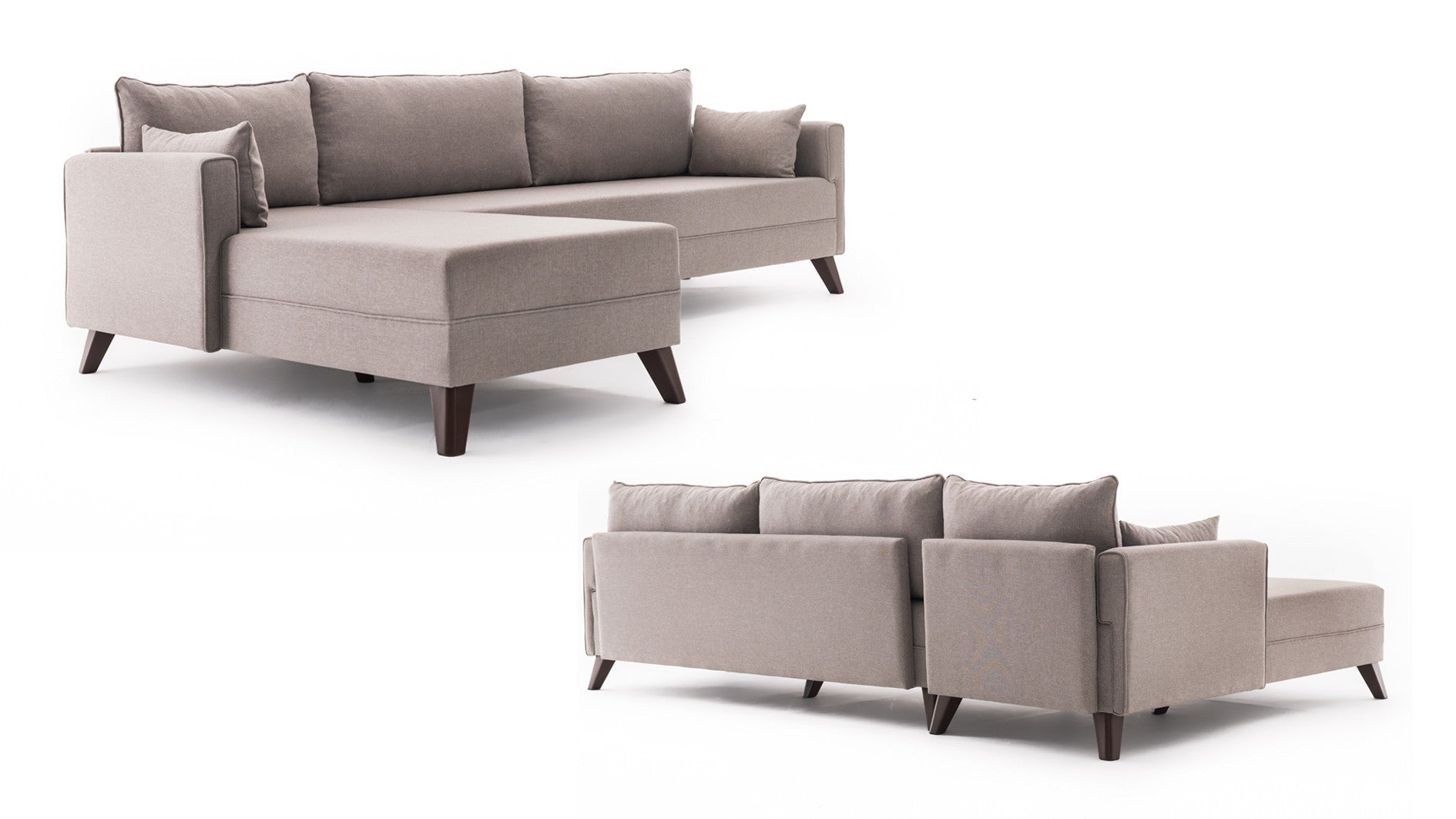 Bella – Cream L Shape Corner Sofa | Designer Sectional for Living Room