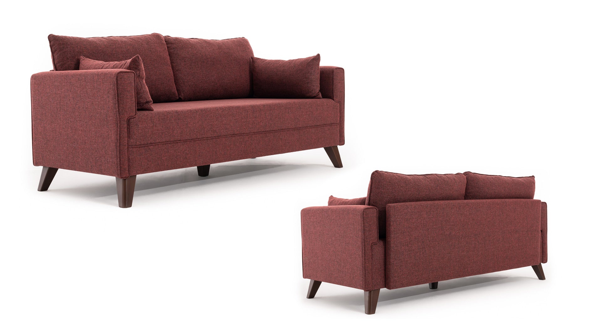 Bella – Claret Red 3 Seater Sofa | Comfortable sofa