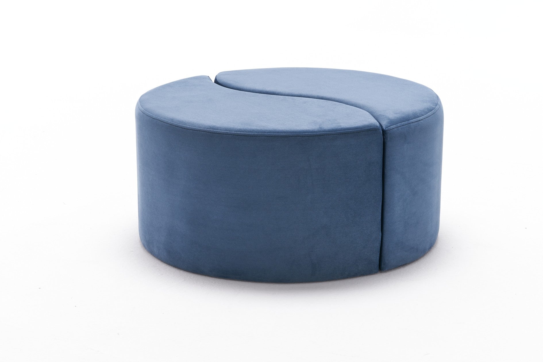 Alis Puf | Blue Pouffe – Modern Upholstered Ottoman