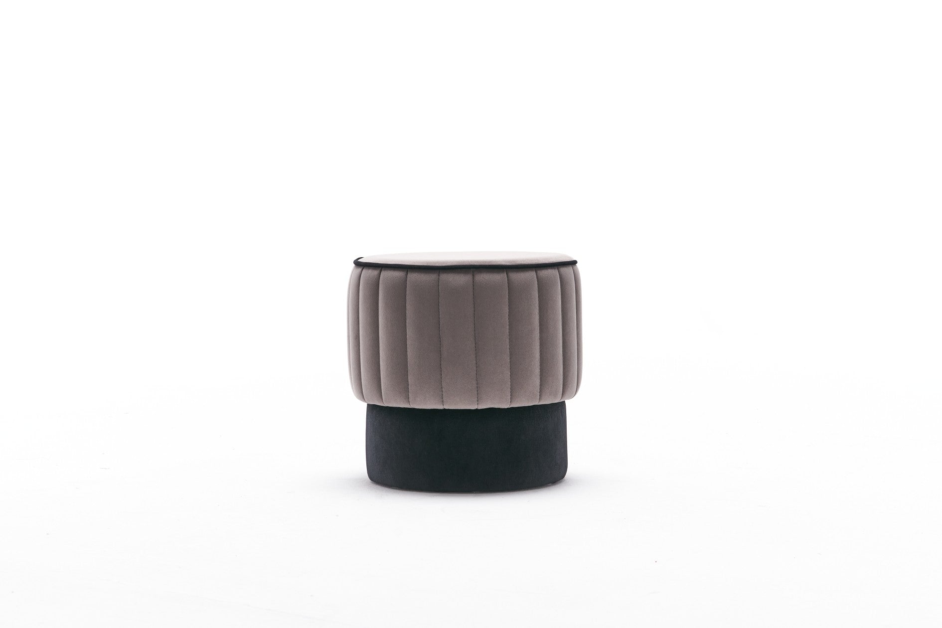 ROSE PUF  Grey Pouffe – Modern Upholstered Ottoman