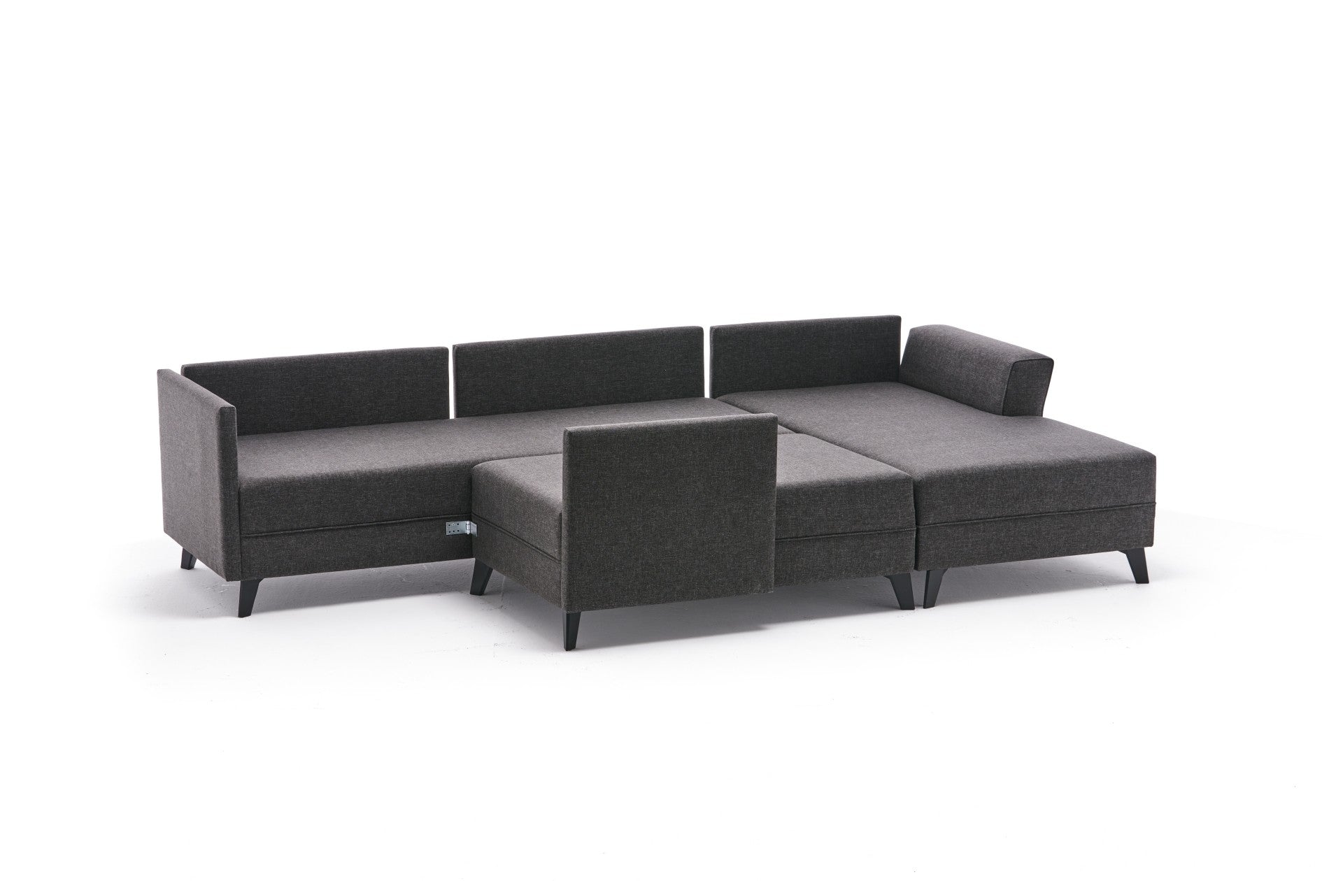 Eris – Anthracite L Shaped Corner Sofa Bed | Modular Sectional