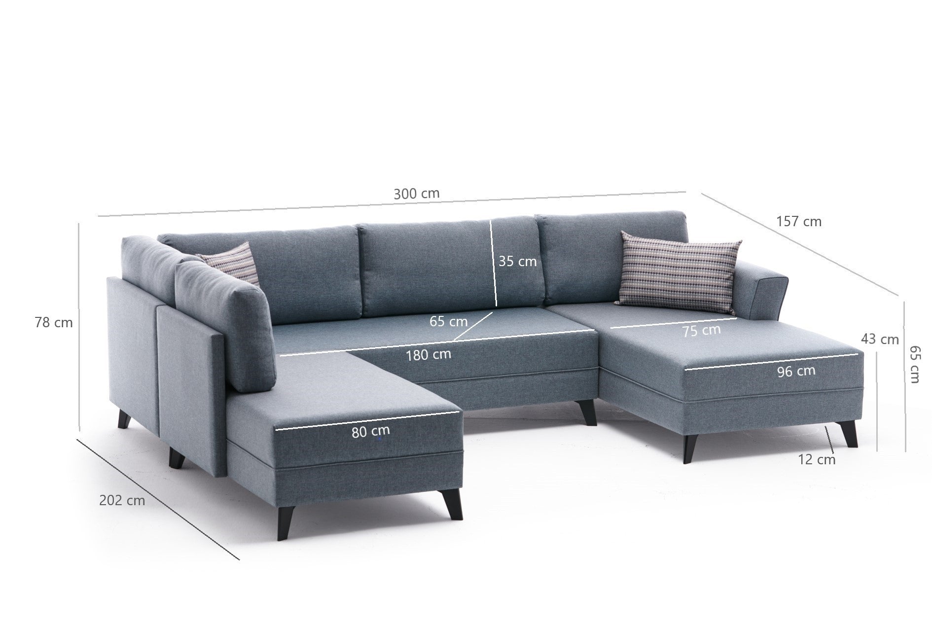 Eris – Anthracite L Shaped Corner Sofa Bed | Modular Sectional