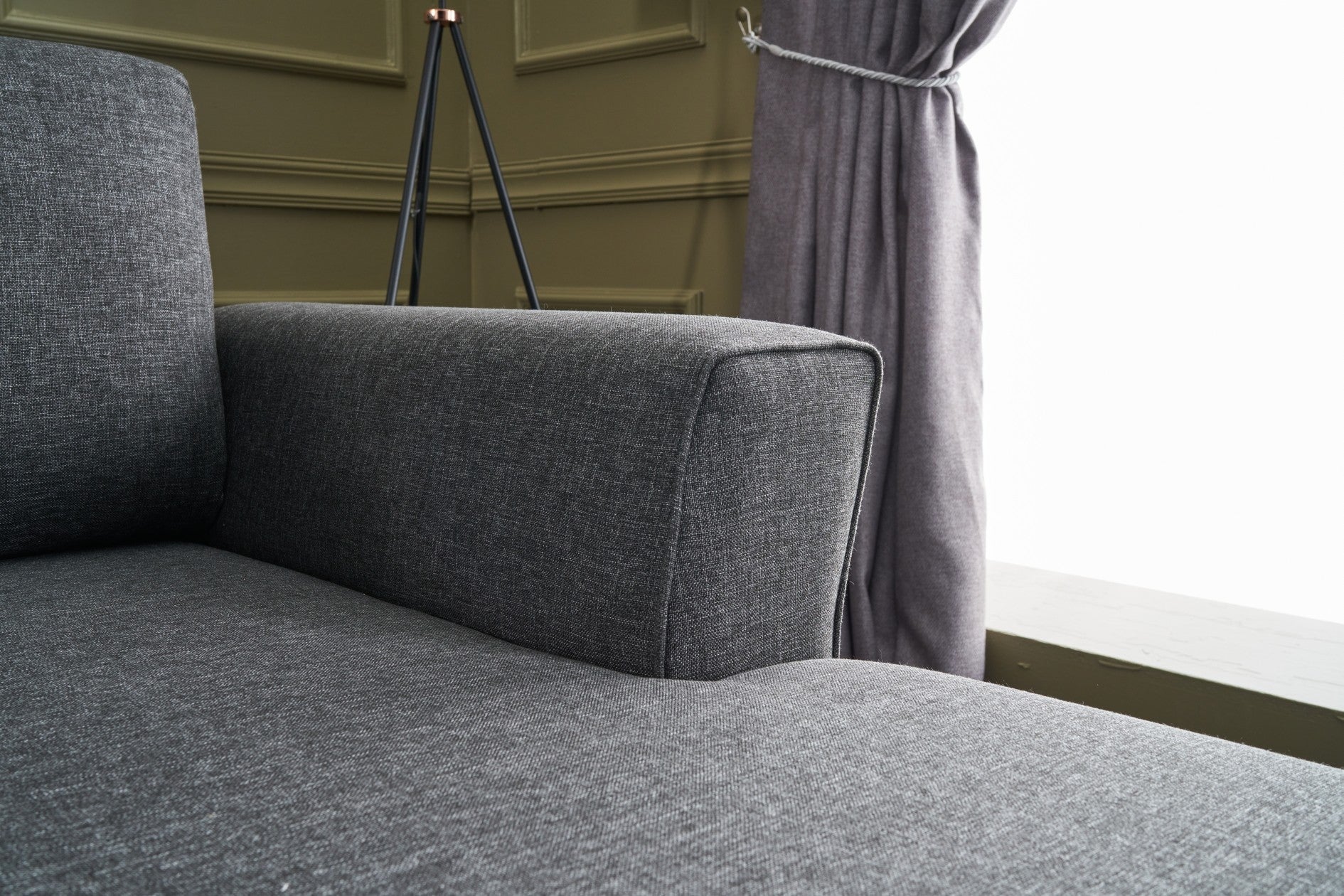 Eris – Anthracite L Shaped Corner Sofa Bed | Modular Sectional