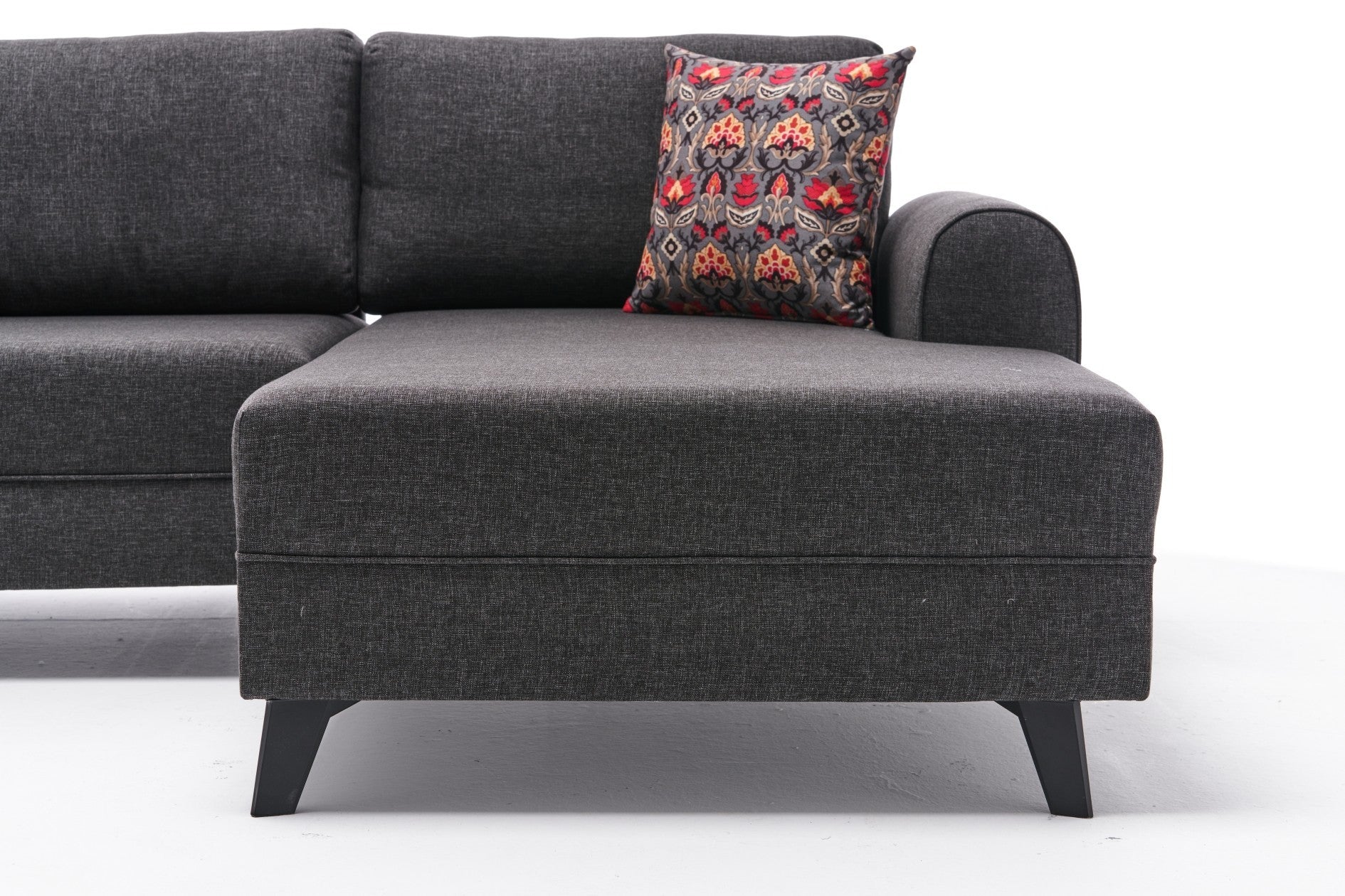 Belen – Anthracite L Shaped Corner Sofa Bed | Modular Sectional