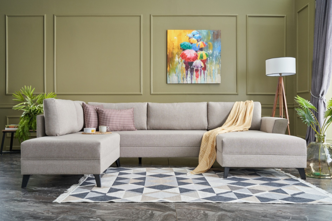 Eris – Cream L Shaped Corner Sofa Bed | Modular Sectional