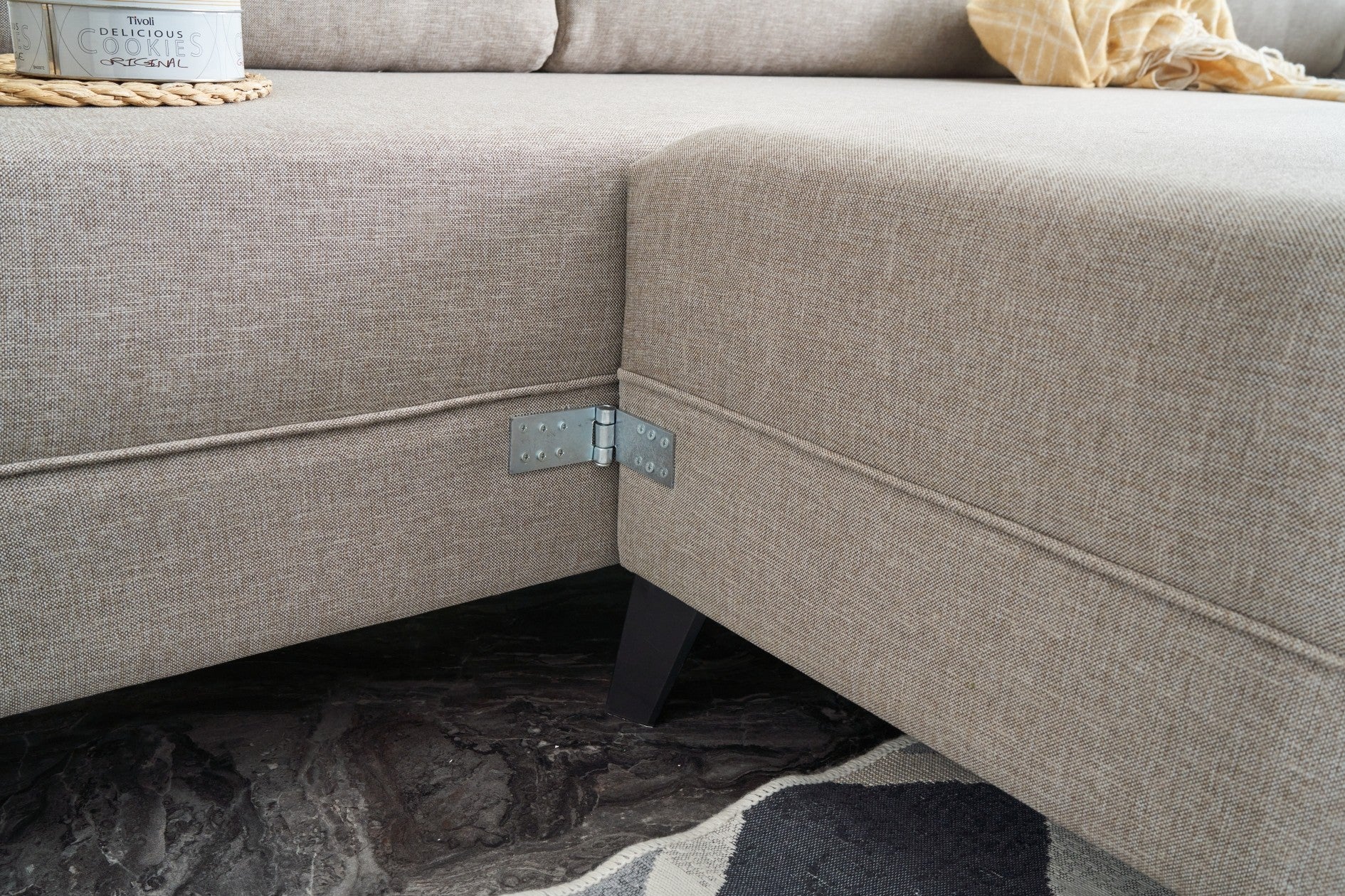 Eris – Cream L Shaped Corner Sofa Bed | Modular Sectional