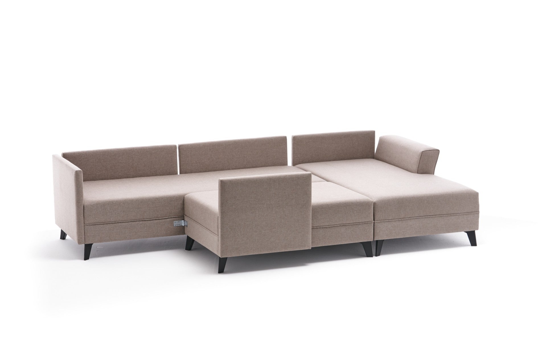 Eris – Cream L Shaped Corner Sofa Bed | Modular Sectional