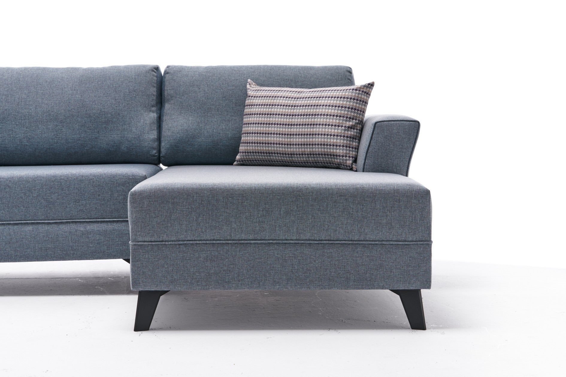 Eris – Blue L Shaped Corner Sofa Bed | Modular Sectional