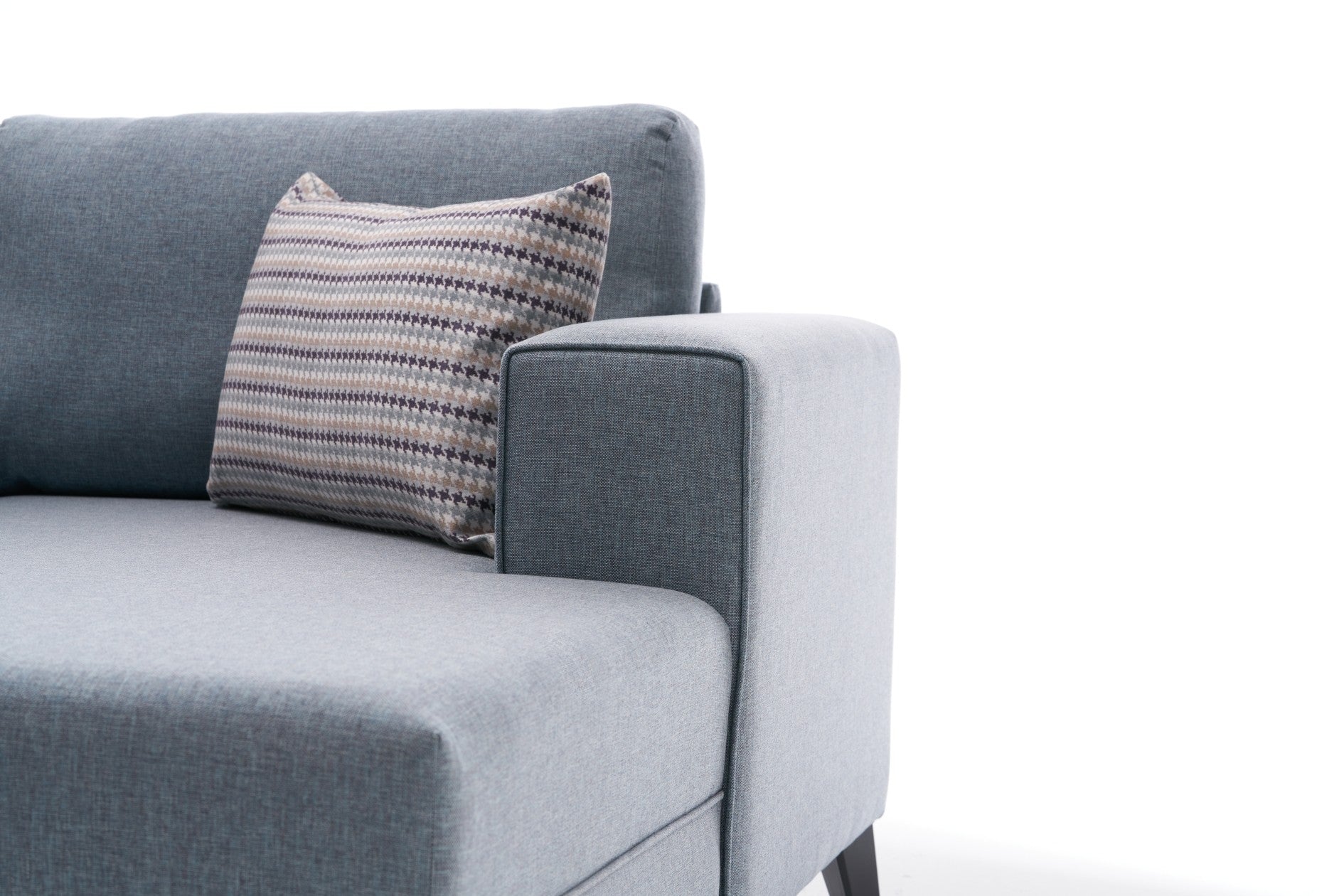 Efsun – Blue L Shaped Corner Sofa Bed | Modular Sectional