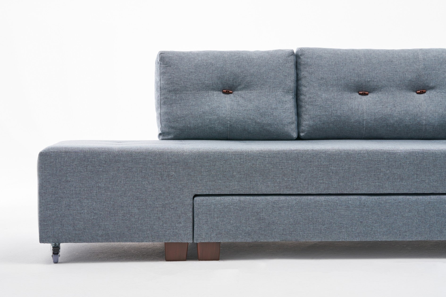 Manama – Light Blue L Shaped Corner Sofa Bed | Modular Sectional