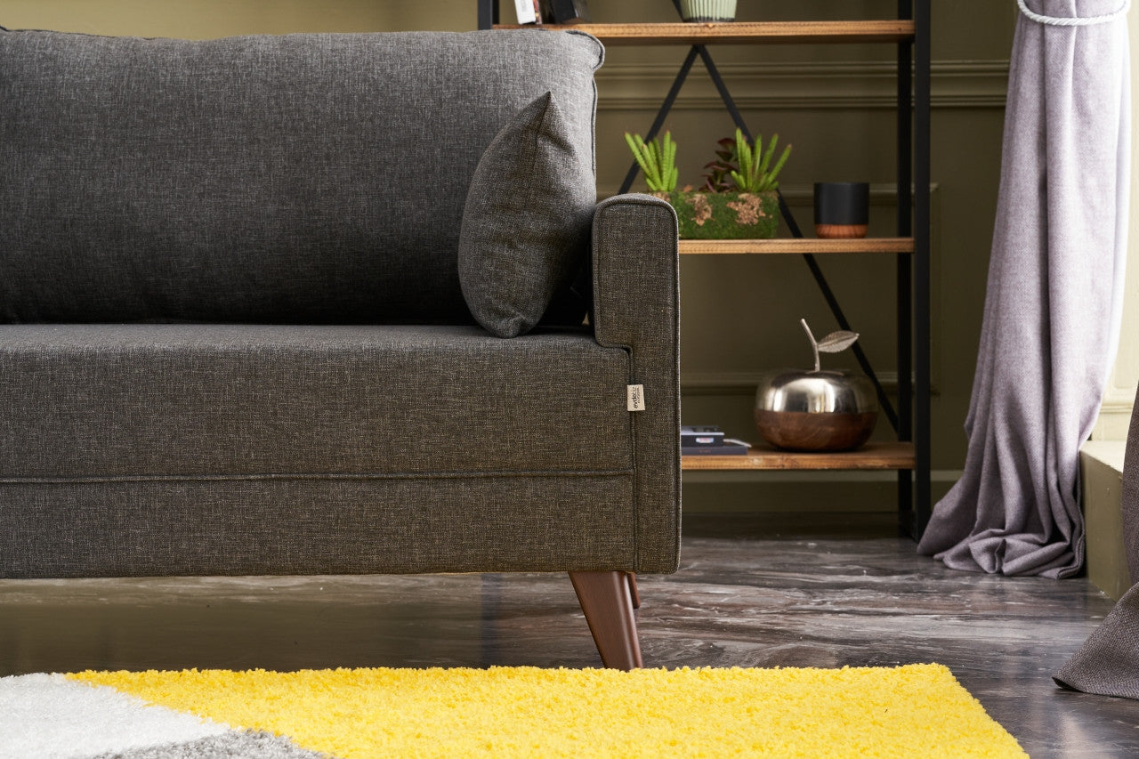 Bella – Anthracite ffabric 3 Seater Sofa | Modern grey fabric sofa