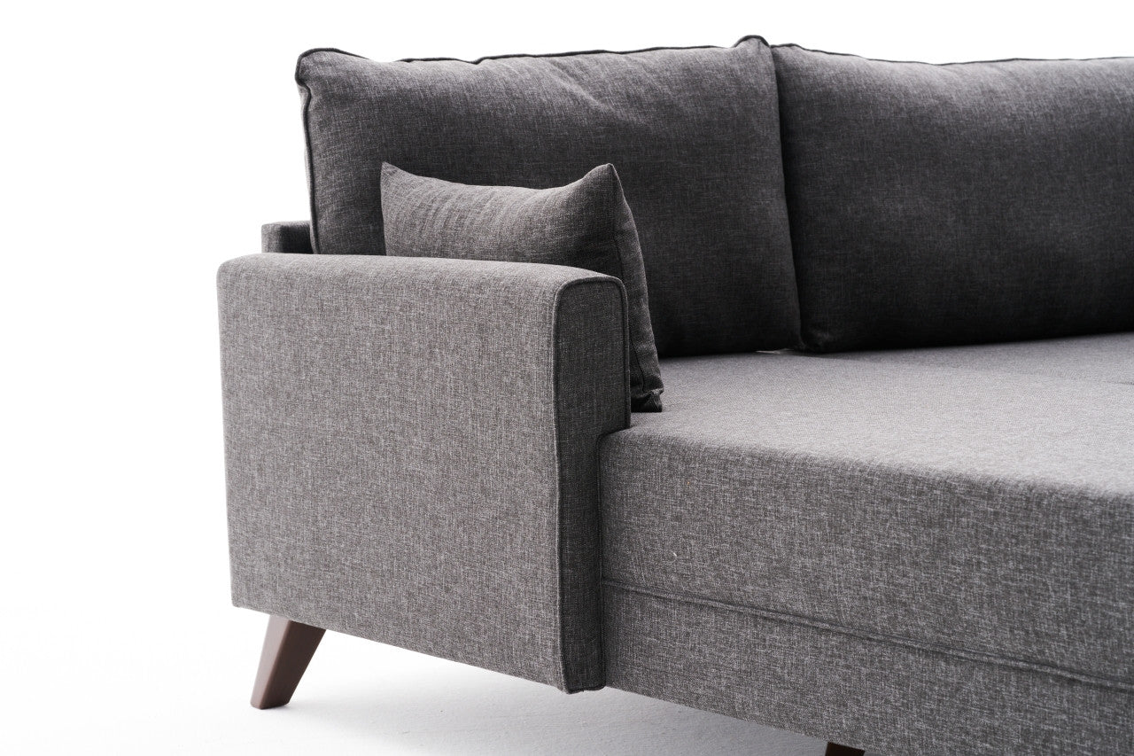 Bella – Anthracite L Shape Corner Sofa | Designer Sectional for Living Room
