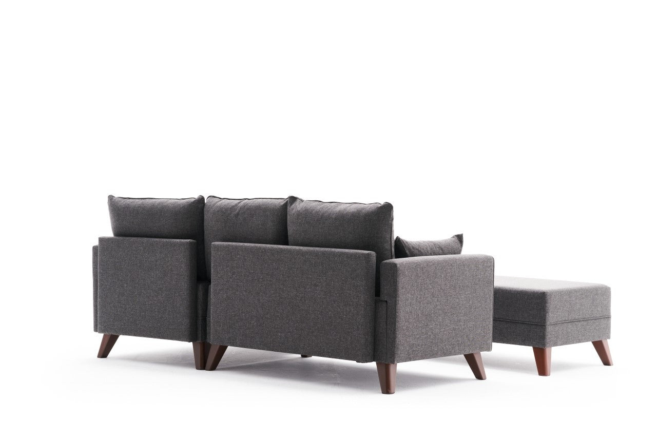 Bella – Anthracite L Shaped Corner Sofa Bed | Modular Sectional