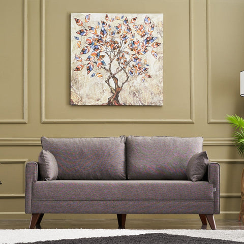 Bella – Brown 2 Seater Sofa | Compact Modern Couch for Two