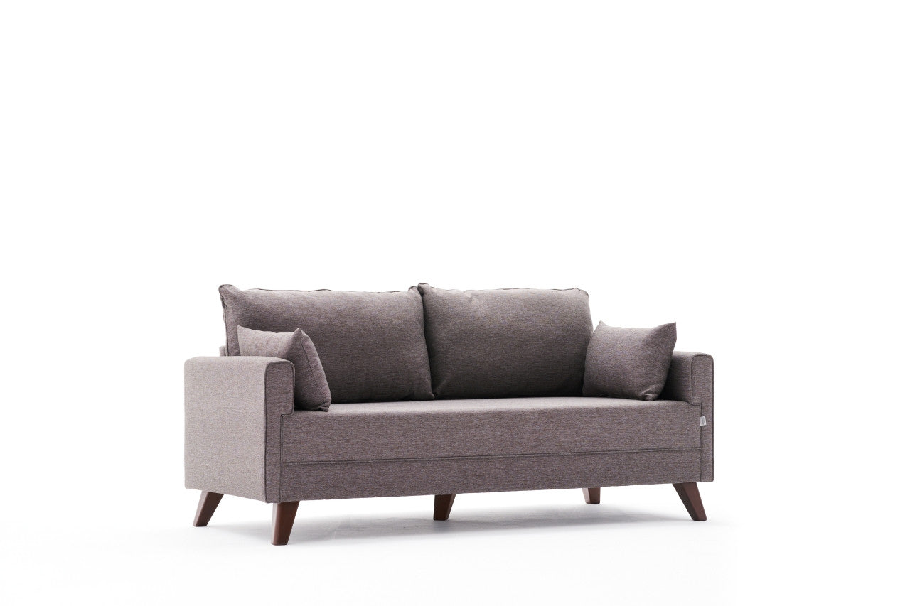 Bella – Brown 2 Seater Sofa | Compact Modern Couch for Two