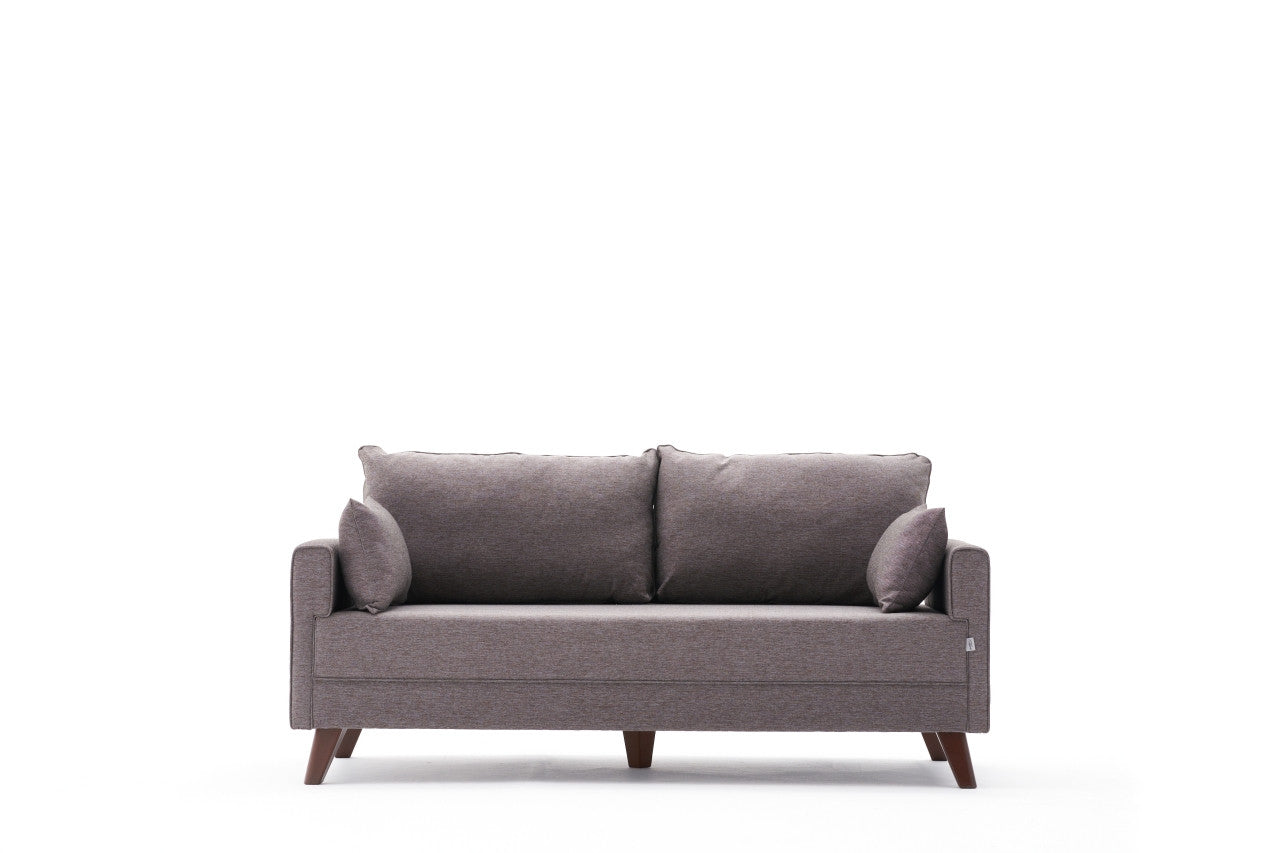 Bella – Brown 2 Seater Sofa | Compact Modern Couch for Two