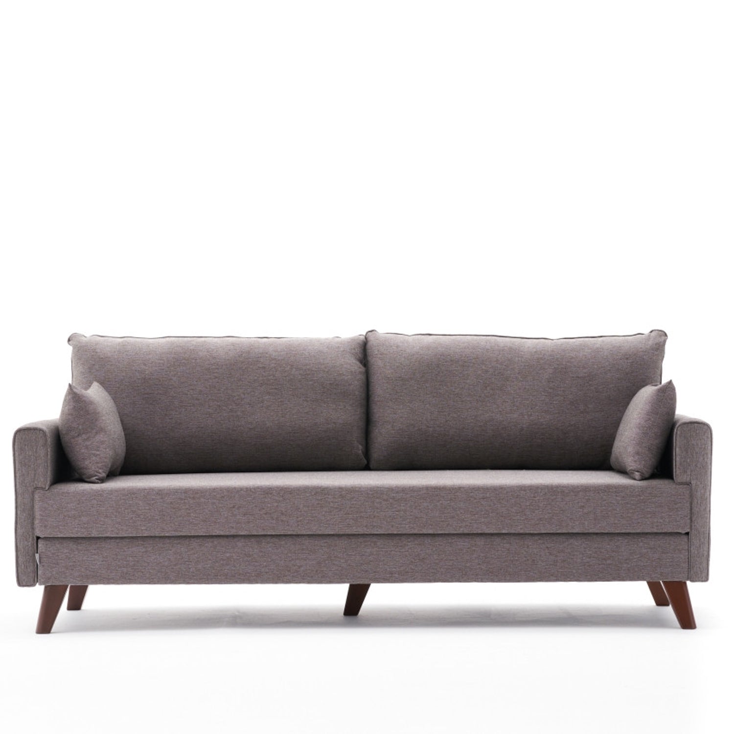 Bella Brown 3-Seater Sofa Bed - | Large Pull-Out Couch for Guests