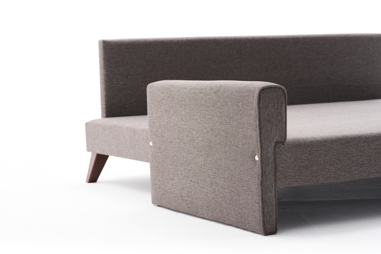 Bella Brown 3-Seater Sofa Bed - | Large Pull-Out Couch for Guests